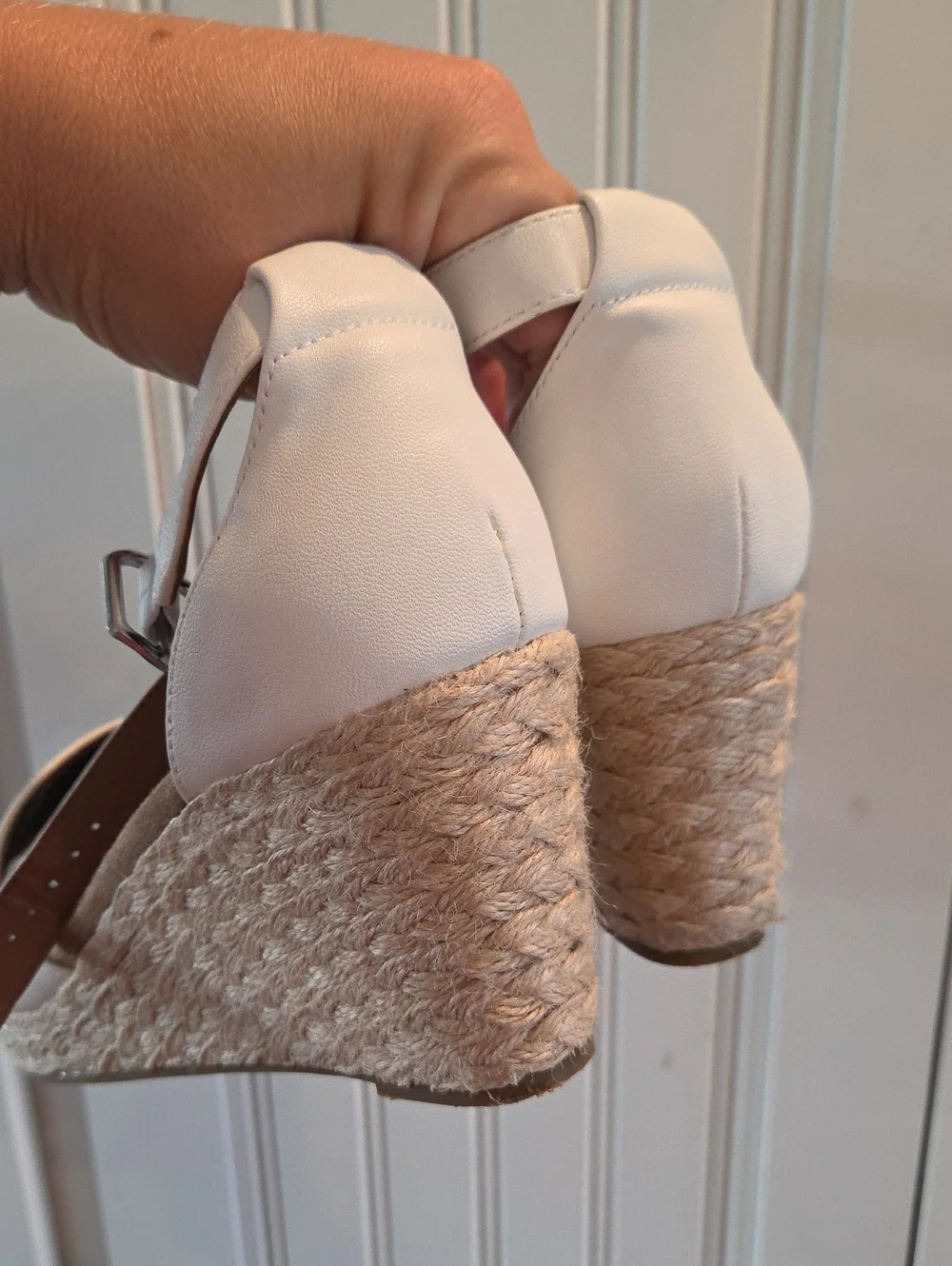Style & Co. White Espadrille Wedge Sandals